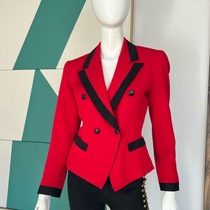 Red Vintage Christian Dior Blazer Size 4